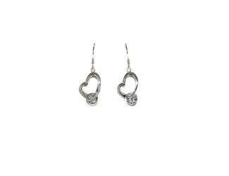 Sparkling Hearts Dangling Earrings