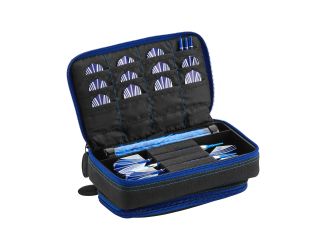 Casemaster Plazma Plus Dart Case Black with Sapphire Zipper and Phone Pocket