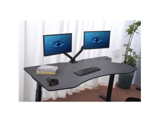 K Series 60" Standing Desk with Curved Top - Black