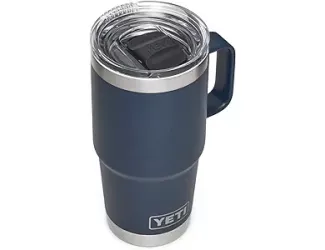 Yeti Rambler 20 oz Travel Mug - Navy w Stronghold Lid