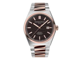 Men's Frederique Constant HIGHLIFE AUTOMATIC Stainless Steel Bracelet watch, Brown dial