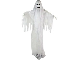 Life-Size Animatronic Ghost with Lights and Sound, Indoor or Covered Outdoor Halloween Decoration