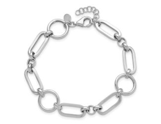 Sterling Silver Fancy Link Bracelet