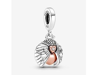 Ladybird and Heart Dangle Charm