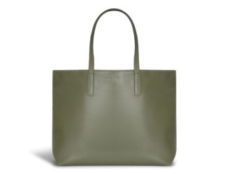 Onyx Leather Open Tote Size 18"x12.5"