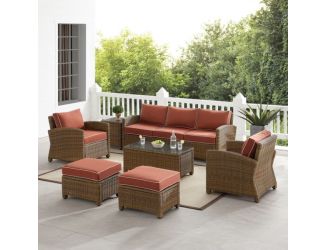 Bradenton 7Pc Wicker Outdoor Sofa Patio Furniture Set