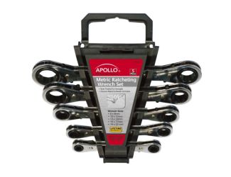 5 Piece Ratcheting Wrench Set-Metric