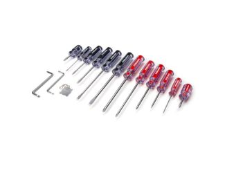 Steelman 16pc Clear Handle Slotted and Phillips Head Screwdriver Set