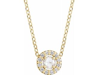 14K Y 1/8 CTW DIA Necklace