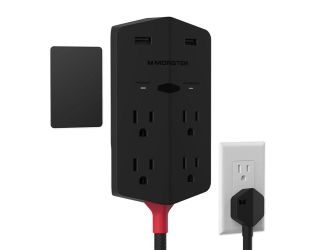 Power Shield XL 4 AC Outlet Magnetic Surge Protector Black