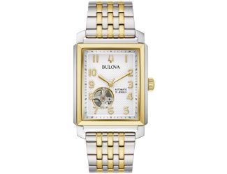 Men's Sutton Automatic Two-Tone Stainless Steel Silver White Dial