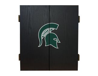 Michigan State University Fan's Choice Dartboard Cabinet Set