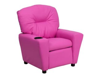 Hot Pink Vinyl Kids Recliner