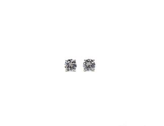 Round Cut Solitaire CZ Stud Earrings