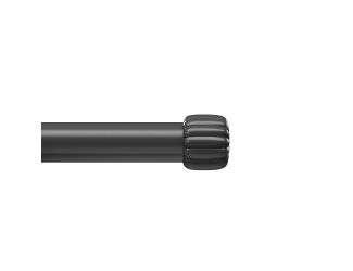Cleo 1" Rod 66-120" Matte Black