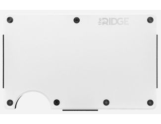 The Ridge Matte White Aluminum RFID-Blocking Wallet w/ Cash Strap