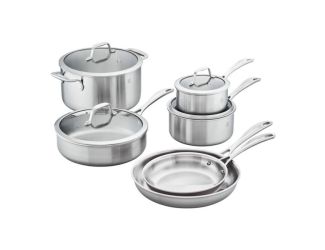 Spirit 10pc 3-Ply Stainless Steel Cookware Set