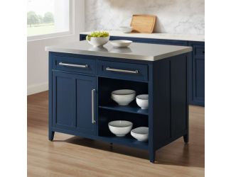 Silvia Stainless Steel Top Kitchen Island