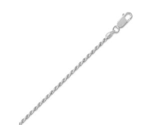 16" 2mm Sterling Silver Loose Rope Chain