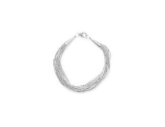 20 Strand Liquid Silver Bracelet