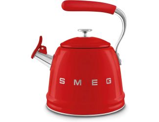 Smeg 50's Retro Style Aesthetic Whistling Kettle-Red