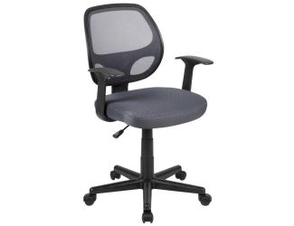 Mid Back Swivel Ergonomic Office Chair: Gray