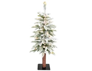 3-Ft. Snowy Downswept Tree with Clear Lights