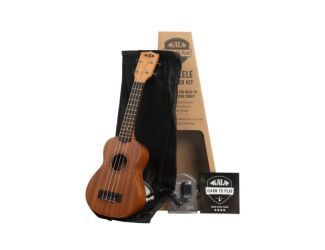 Learn to Play Soprano Ukulele Starter Kit Mahogany