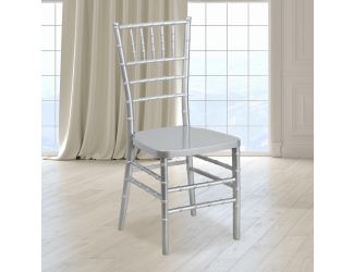 Silver Resin Stackable Chiavari Chair - Banquet and Event Furniture