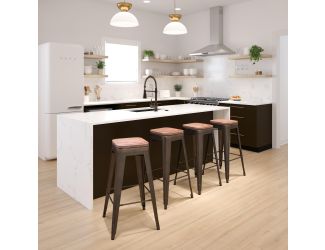 4 Pack 30" High Metal Indoor Bar Stool - Stackable Stool, Gun Metal Gray