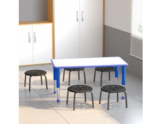 Plastic Nesting Stack Stools - Classroom/Home, 11.5"Height, Black (5 Pack)
