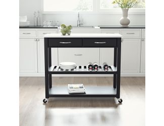Full Size Granite Top Kitchen Prep Cart