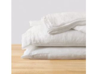 Stonewashed Linen Sheet Sets Cal King White