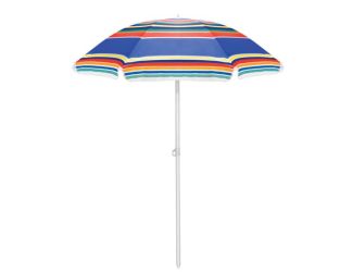 Beach Umbrella - Multicolor Stripe Pattern