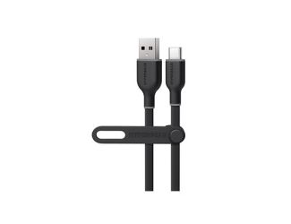 HyperGear Flexi Pro USB to USB-C Soft Touch Charge & Sync Cable, 4 FT - Black