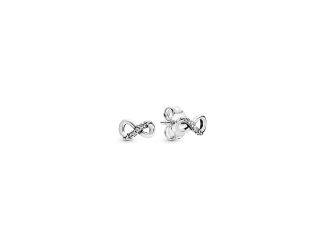 Sparkling Infinity Stud Earrings Size Clear