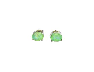 .75 Ct. Green Opal Stud Earrings