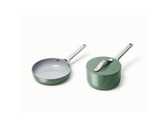 Nonstick Ceramic Minis Duo Cookware Set - Fry Pan & Saucepan Sage
