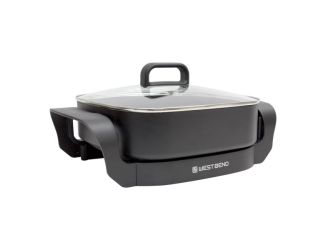 12" Electric Skillet w/ Diamond Shield Black
