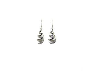 Zig Zag Earrings in Silver