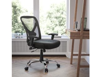 Big & Tall 400 lb. Rated Black Mesh Swivel Ergonomic Task Office Chair