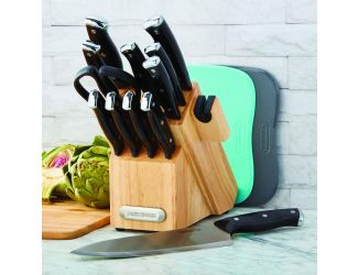 Edgekeeper 14pc Triple-Rivet Knife Block Set Natural