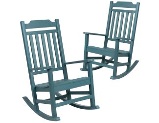 2pc Set of Winston Rocking Chairs: Teal