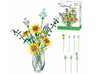 BK04 Sunflower Bouquet Flordal Collection Building Block Set - 975 PCS