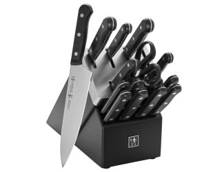 Solution 16pc Self-Sharpening Knife Block Set Black