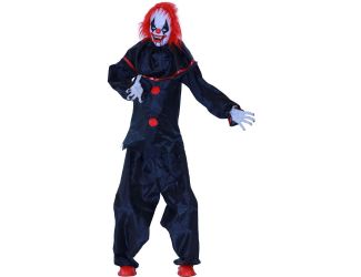 Life-Size Animatronic Clown with Lights and Sound, Indoor/Covered Outdoor Halloween Decoration