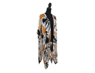 Niecy Palm Print Kimono
