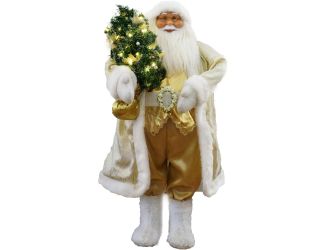 3-Ft. Music and Motion Santa with Prelit Christmas Tree, Christmas Animatronic