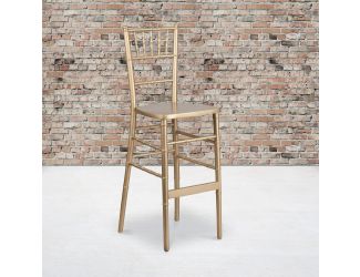 Gold Wood Chiavari Event and Hospitality Stacking Barstool