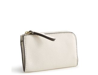 Zip Card Pouch-Cottage Cream-Leather